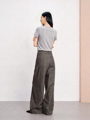 Women's Vintage Slim-Fit Cropped Tencel T-Shirt