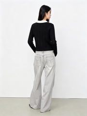 Women's Chanel-Style Faux-Layer Knit Cardigan
