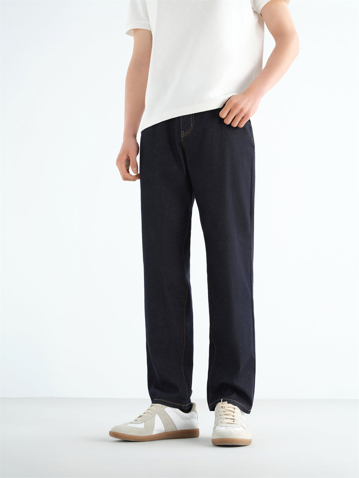 Men's Navy Washed Cooling Jeans