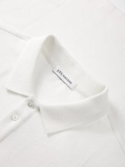 Men's Jacquard Textured Polo Shirt