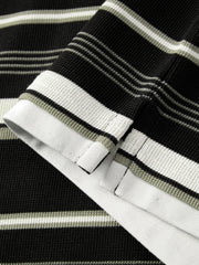 Men's Loose-Fit Striped Henley T-Shirt