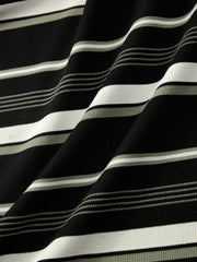 Men's Loose-Fit Striped Henley T-Shirt