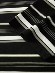 Men's Loose-Fit Striped Henley T-Shirt