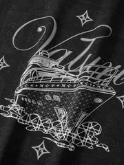 Men's Casual T-Shirt with Back Graphic Print