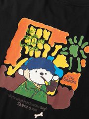 Men's Cotton T-Shirt with Back Print