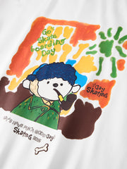 Men's Cotton T-Shirt with Back Print