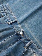 Men's casual vintage slightly stretchy jeans