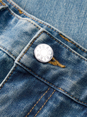 Men's casual vintage slightly stretchy jeans