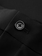 Men's Slim-Fit Embroidered Waistband Trousers