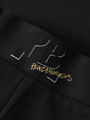 Men's Slim-Fit Embroidered Waistband Trousers