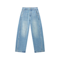 Women's High-Waist Oversized Curved-Leg Jeans