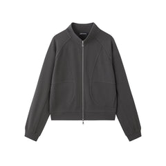 Women's Raglan-Sleeve Zip-Up Sweatshirt