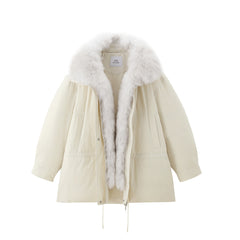 Women's Down Parka with Fox Fur Collar