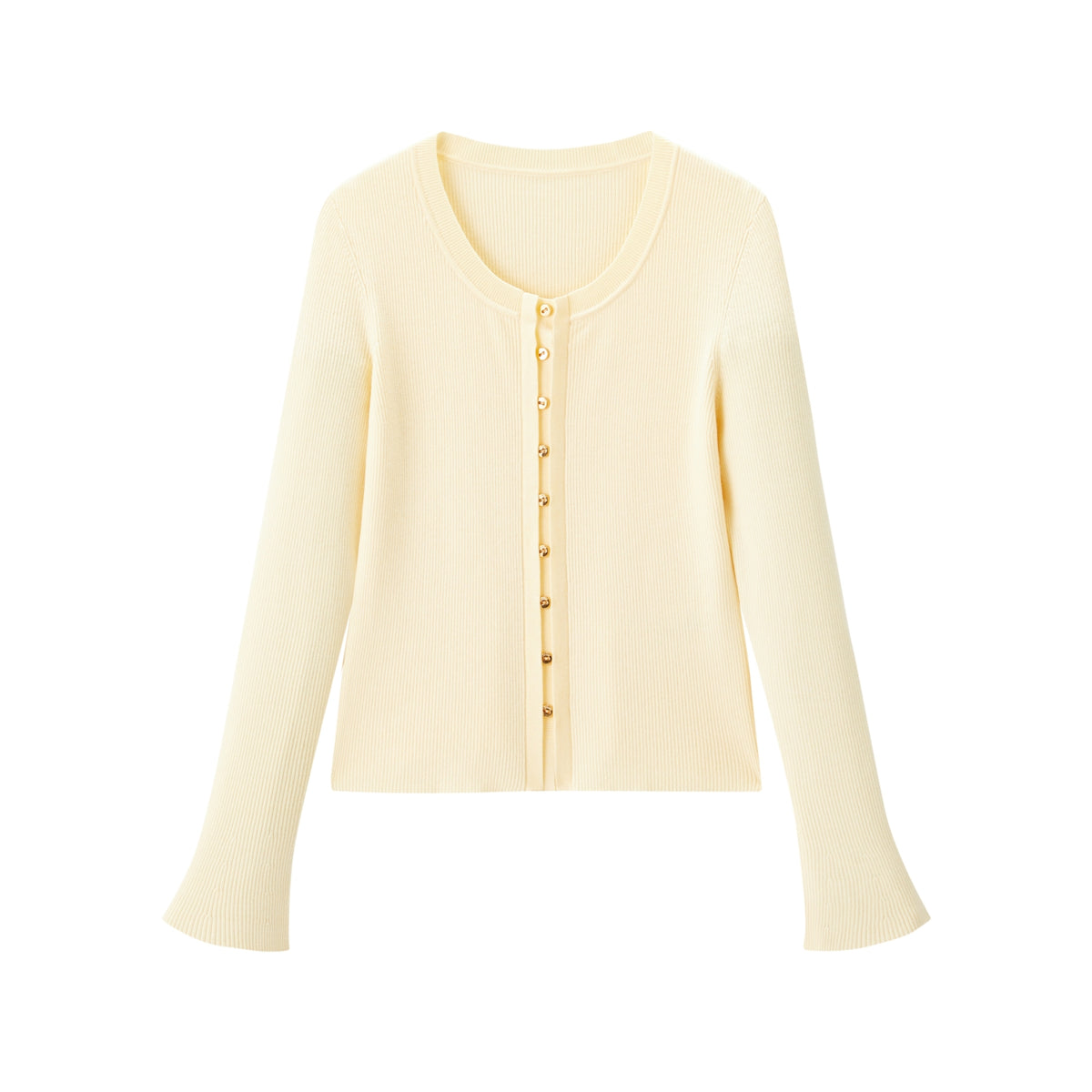Women's Slim-Fit U-Neck Knit Cardigan