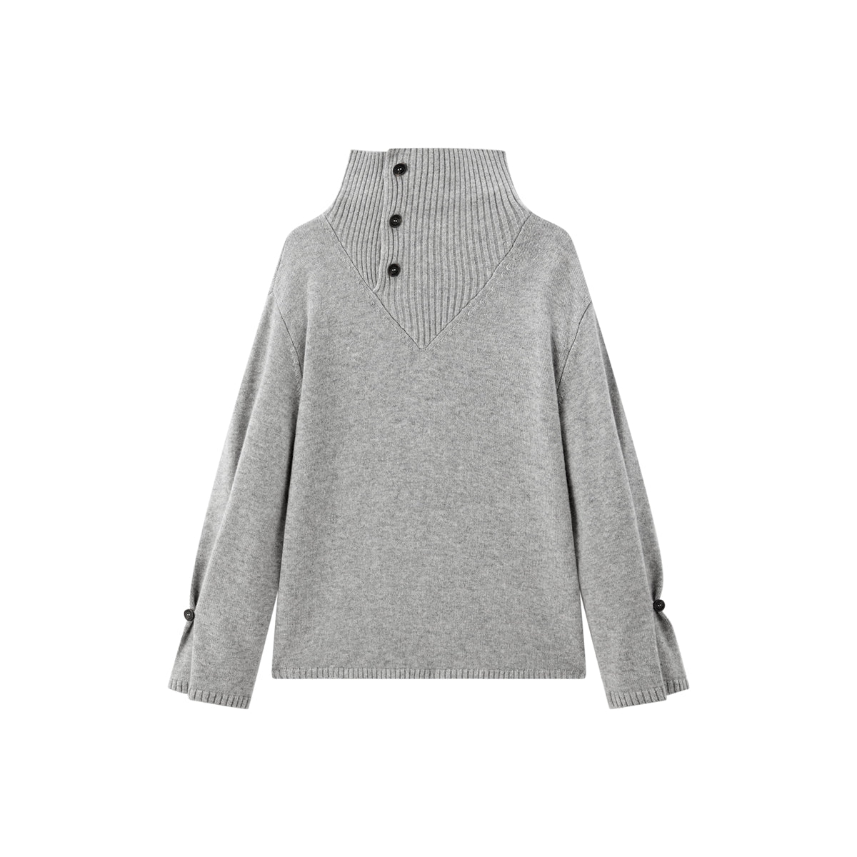 Women's Cashmere-Blend Asymmetric-Neck Knit Sweater