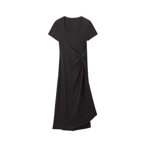 *US Final Sale* Women's U-Neck Twist-Waist Dress