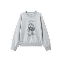 Women's Puppy Graphic Pullover Sweatshirt