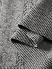 Men's Cable-Knit Textured Polo Shirt
