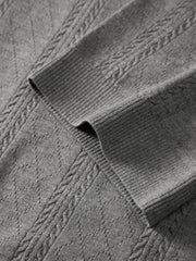 Men's Cable-Knit Textured Polo Shirt