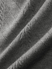Men's Cable-Knit Textured Polo Shirt