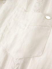 Men's Tencel-Blend Shirt with Embroidery