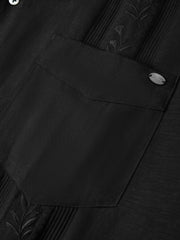 Men's Tencel-Blend Shirt with Embroidery