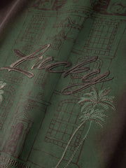 Men's Cotton Graphic T-Shirt with Embroidery