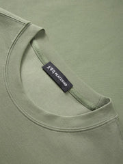 Men's Logo Embroidered Mid-Sleeve T-Shirt
