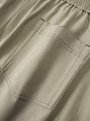 Men's Basic Cotton Wide-Leg Casual Pants