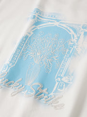 Men's Gradient Print and Embroidered T-Shirt