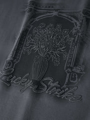 Men's Gradient Print and Embroidered T-Shirt