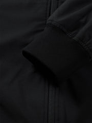 Men's Black Stand Collar Jacket