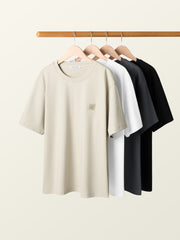 Men's Minimal Solid T-Shirt with Patch Detail