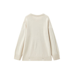 Women's Oversized Jacquard Graphic Sweater