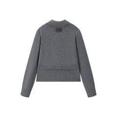 Women's Wool-Blend Polo Cardigan Set