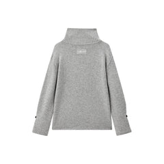 Women's Cashmere-Blend Asymmetric-Neck Knit Sweater