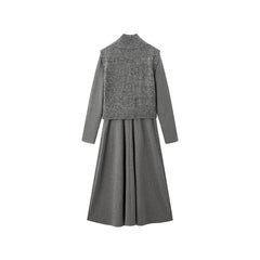 Women's Wool-Blend Knit Dress Two-Piece Set