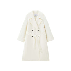 Women's Double-Breasted Belted Wool Coat