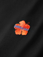 Men's American-style Color-block Printed T-shirt