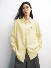 Women's Linen-Blend Long-Sleeve Shirt