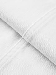 Men's White Elastic-Waist Straight-Leg Jeans