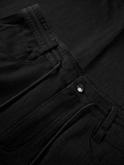 Men's Black Wide-Leg Denim Pants