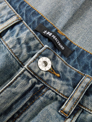 Men's Cotton Washed Straight-Leg Jeans