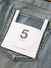Men's Cotton Washed Straight-Leg Jeans