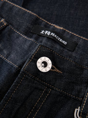 Men's Vintage Jeans with Contrast Topstitching