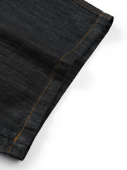 Men's Denim Shorts with Stitching Details