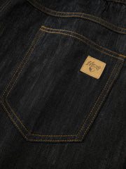 Men's Denim Shorts with Stitching Details