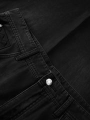 Men's Cotton-Blend Washed Tapered Jeans