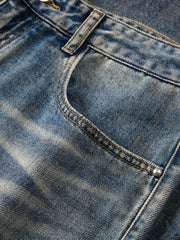 Men's Vintage Washed Tapered Jeans