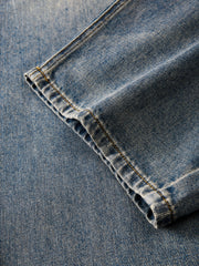 Men's Vintage Washed Tapered Jeans